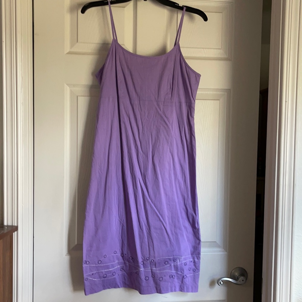 Cotton high-waist spaghetti strap summer dress